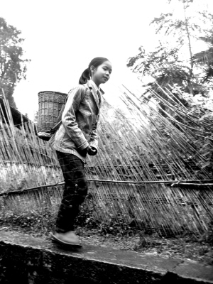 幼小的雙肩挑起家庭的重?fù)?dān)