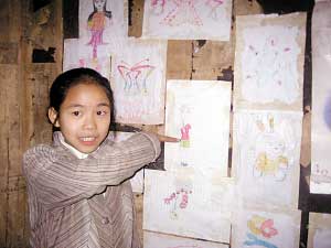 小冬香好想在“媽媽”旁邊畫上兩個孩子